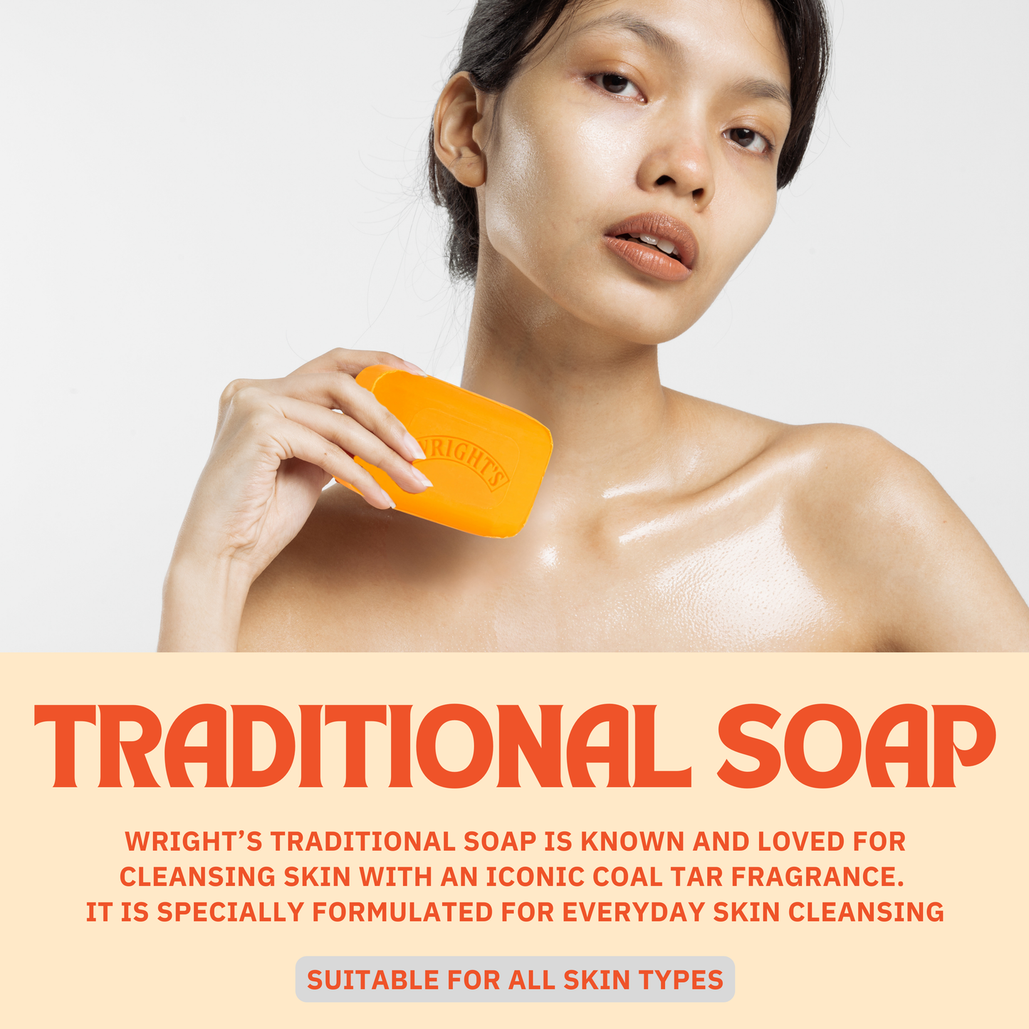 Wrights Coal Tar Soap 125g Multipack + Soap Dish – Antibacterial, Travel-Ready