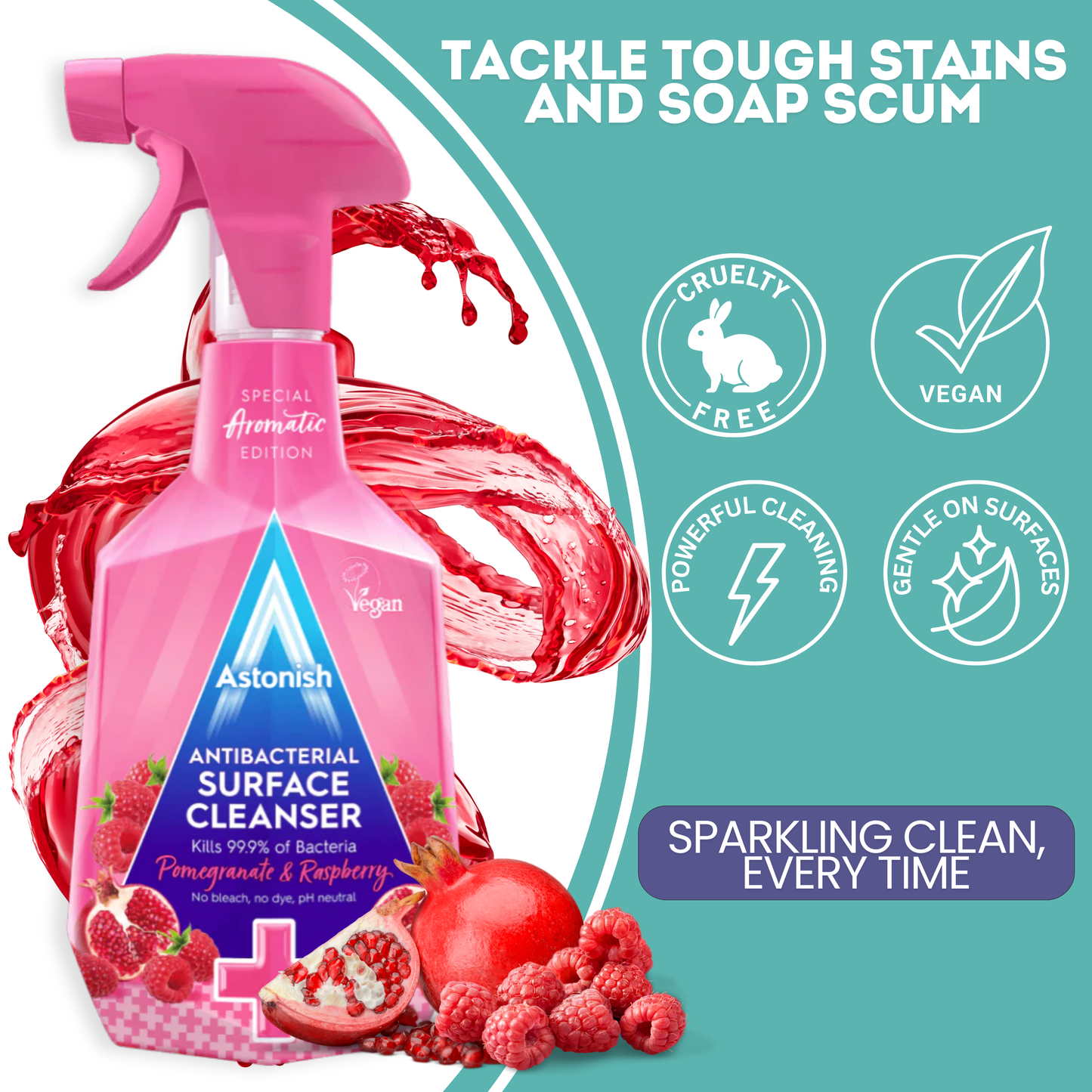 Astonish Antibacterial Surface Spray & Cleaning Bundle – Multi-Purpose Cleaner