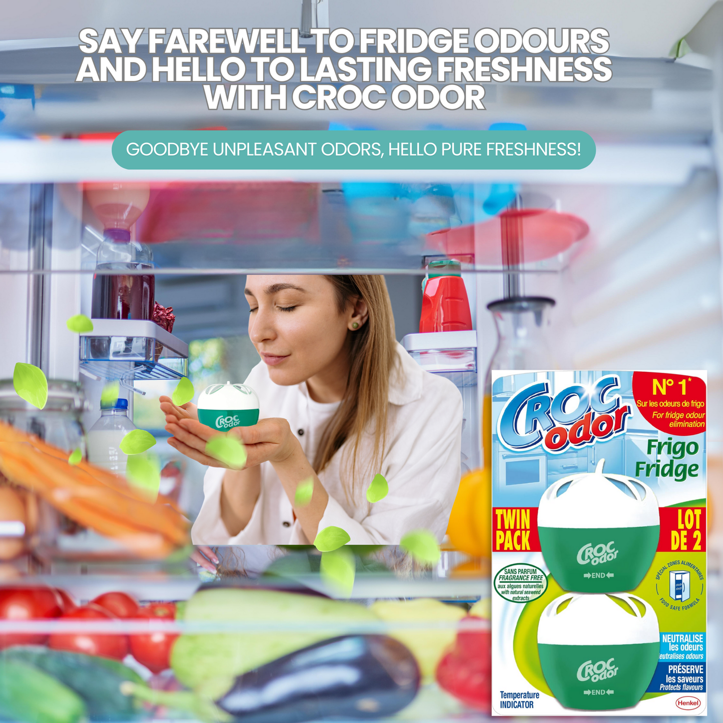 Fridge Hygiene Cleaner Set – Odour Absorber, Deodorisers & Cleaning Tool