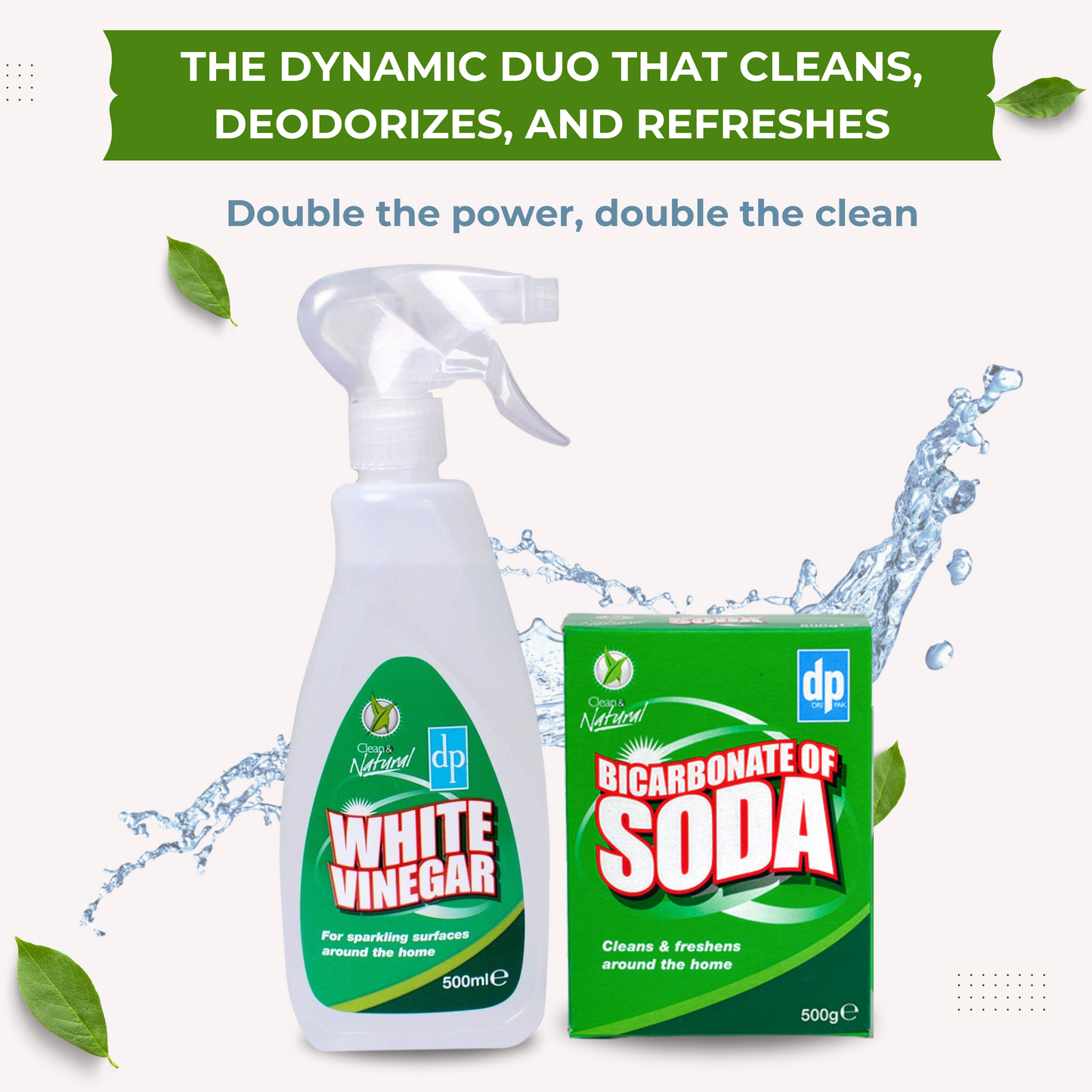 Natural Cleaning Kit - Bicarbonate of Soda & White Vinegar with Tools