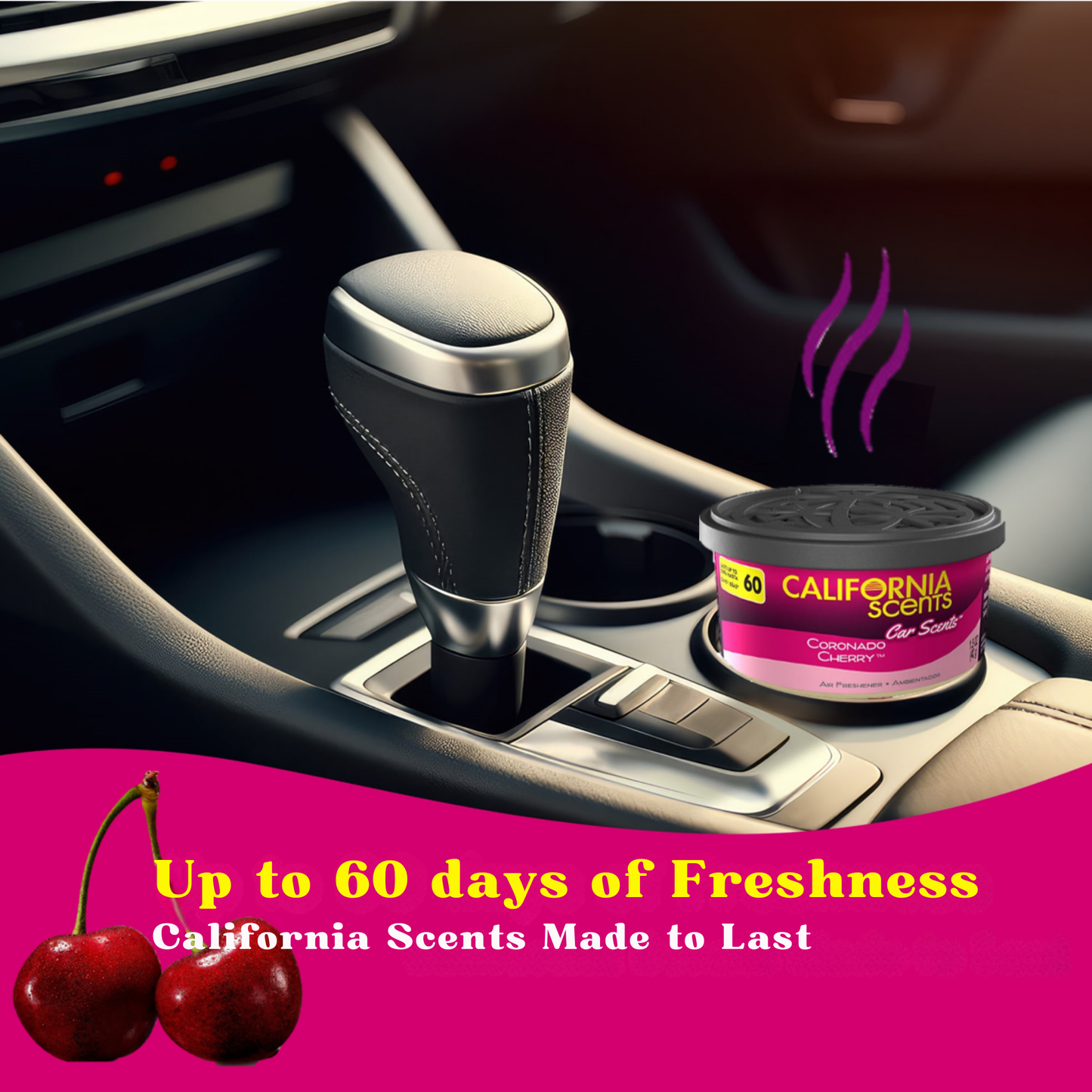California Scents & Little Trees Air Fresheners | Car Cleaning Kit with Brush & Microfibre Towel