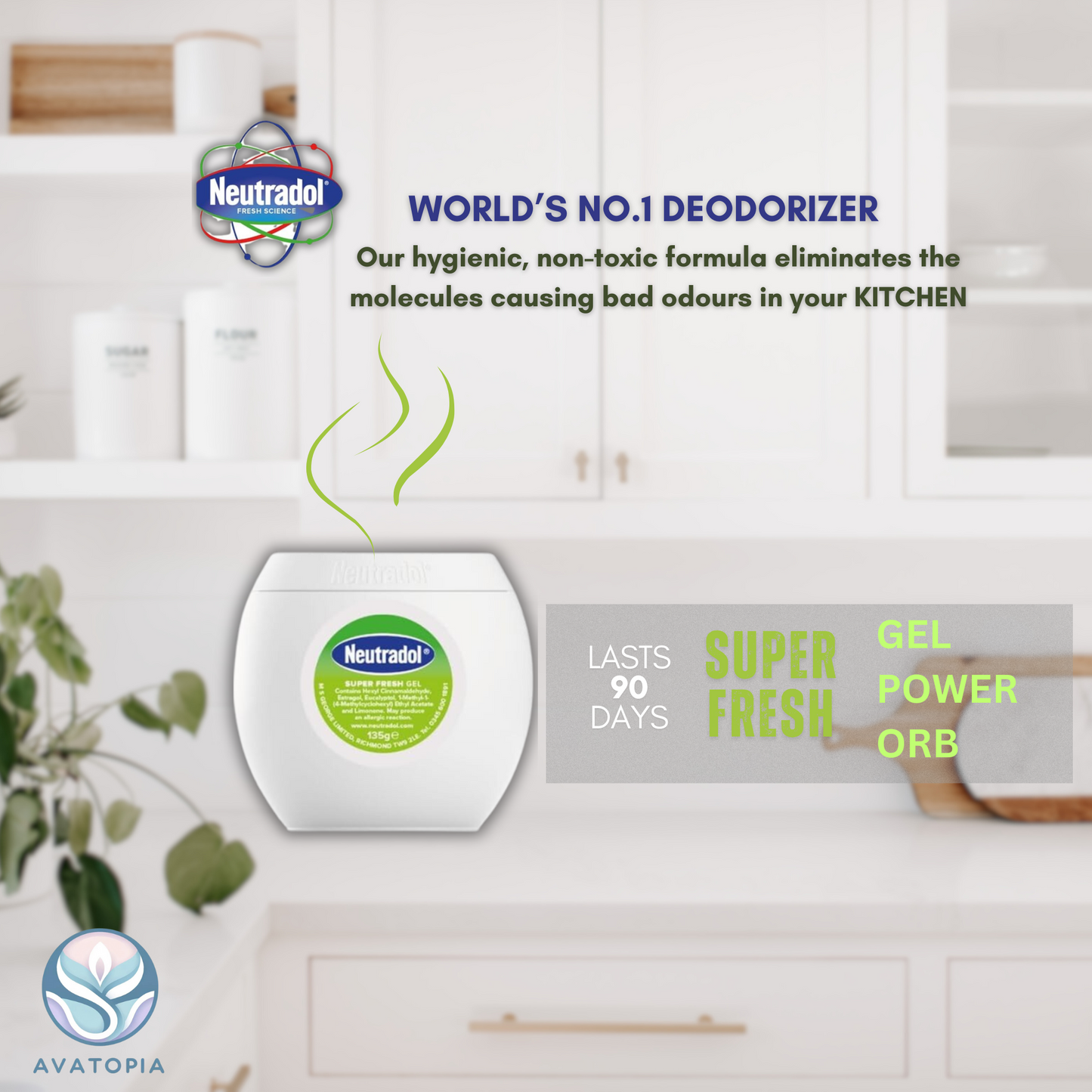 Neutradol Gel Power Orbs 6-Pack & Silicone Drain Protectors | Odour Eliminator & Hair Catcher Bundle