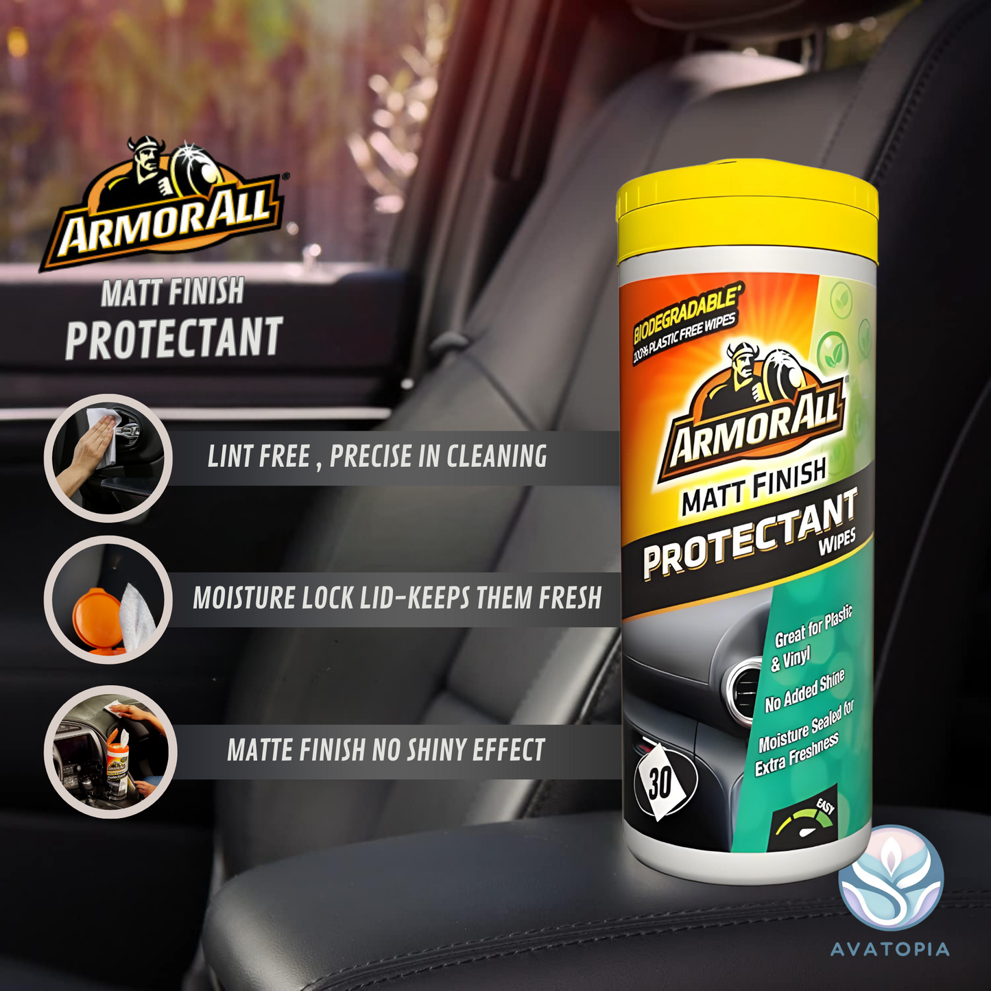 Car Interior Cleaning Kit | Armor All Wipes, Air Freshener & Cleaning Gel