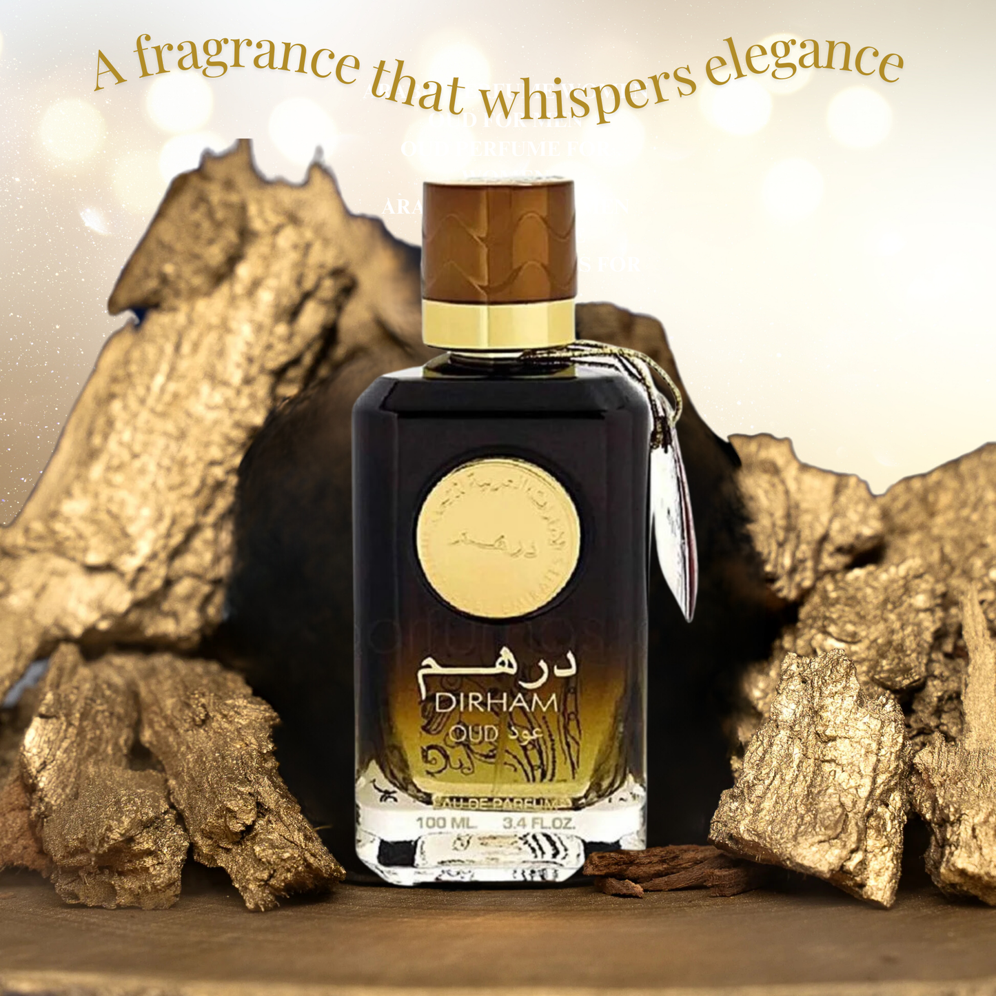 Dirham Oud 100ml Eau de Parfum | Unisex Arabian Fragrance + 3 Mini Atomizers