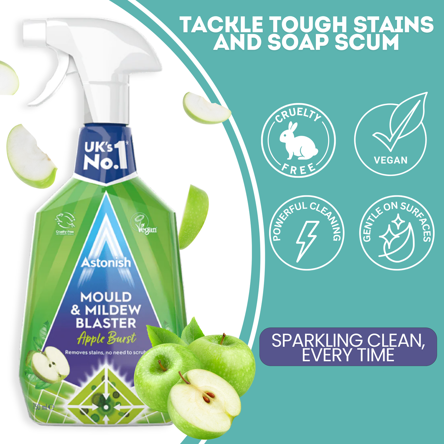 Astonish Mould & Mildew Blaster 750ml Set - Black Mould Remover Spray