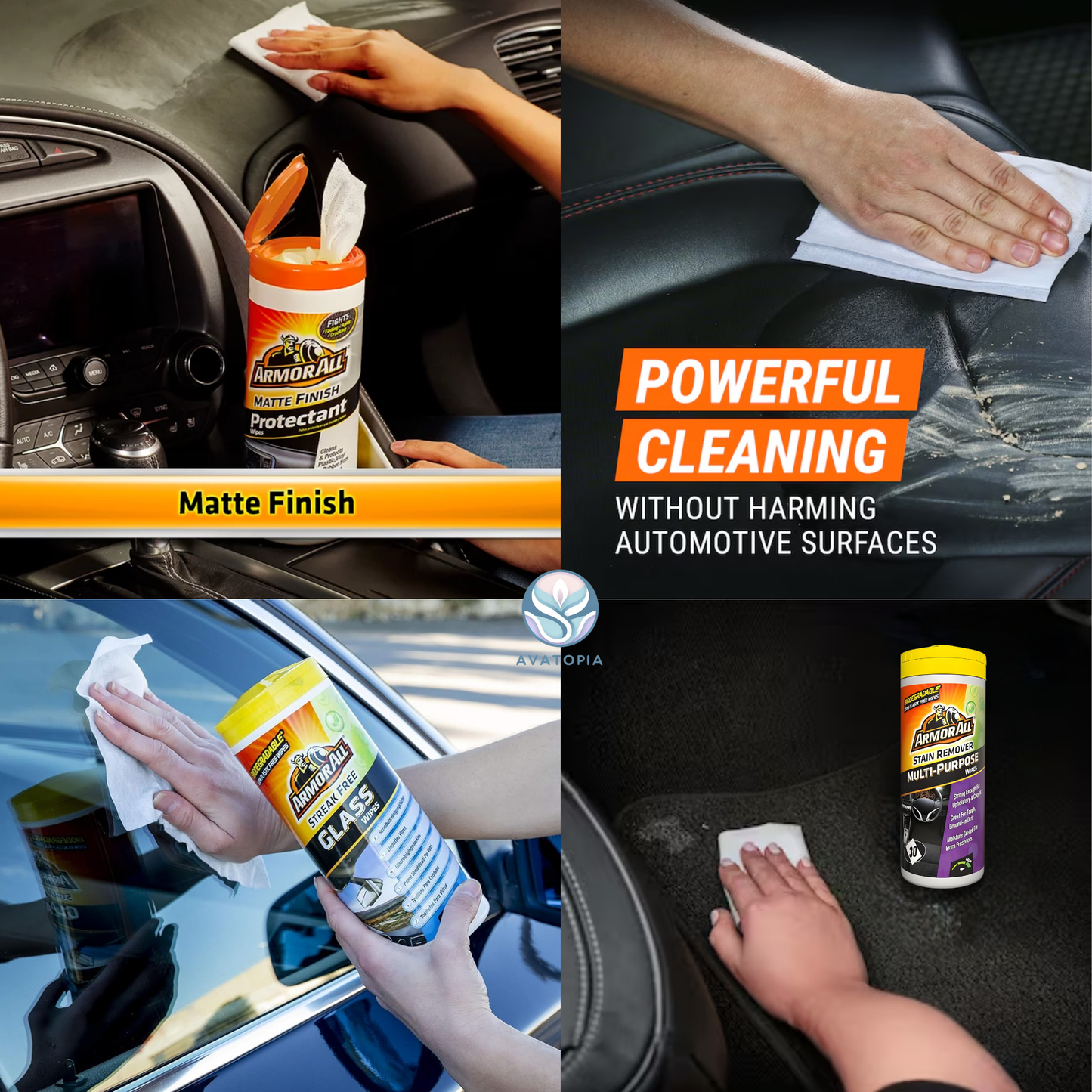 Car Interior Cleaning Kit | Armor All Wipes, Air Freshener & Cleaning Gel