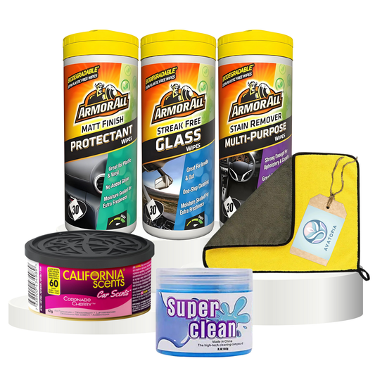 Car Interior Cleaning Kit | Armor All Wipes, Air Freshener & Cleaning Gel